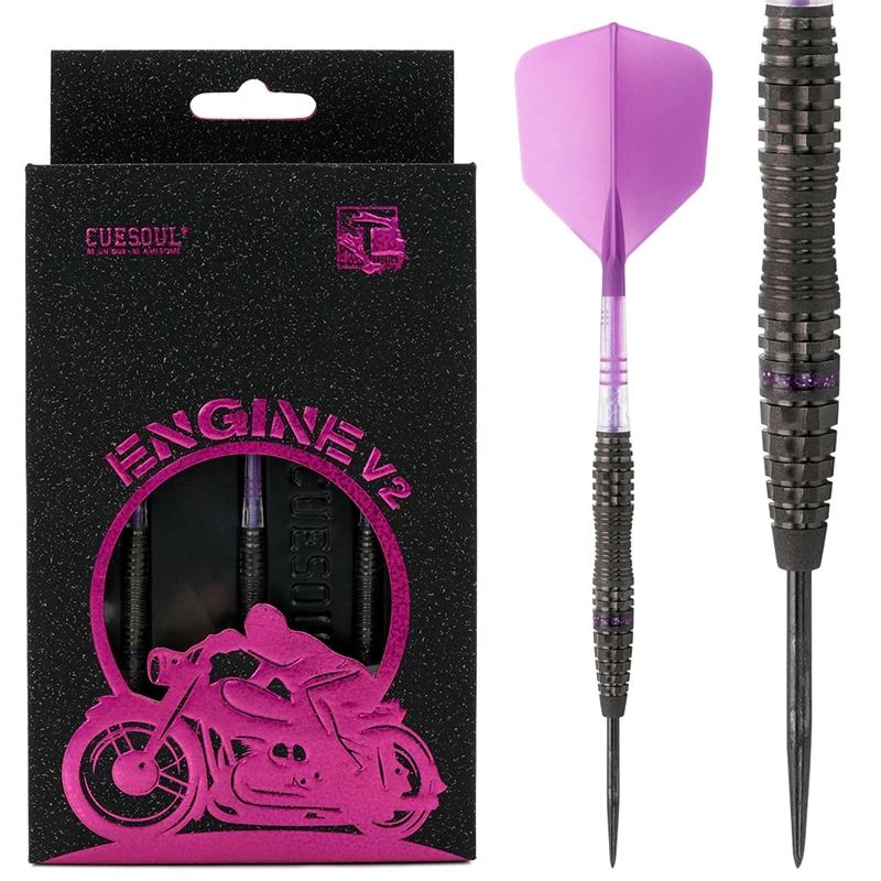 

CUESOUL ENGINE V2 22g Steel Tip 90% Tungsten Dart Set with Oil Paint Finished and Unifying ROST T19 CARBON Flight