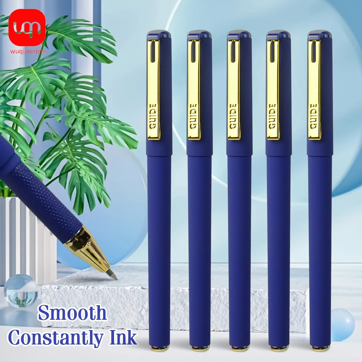 

WQN-4/8/12PCS High-Quality Blue Gel Pens 0.7/1.0mm Tip Blue Ink Business Signature Pens School Office Supplies