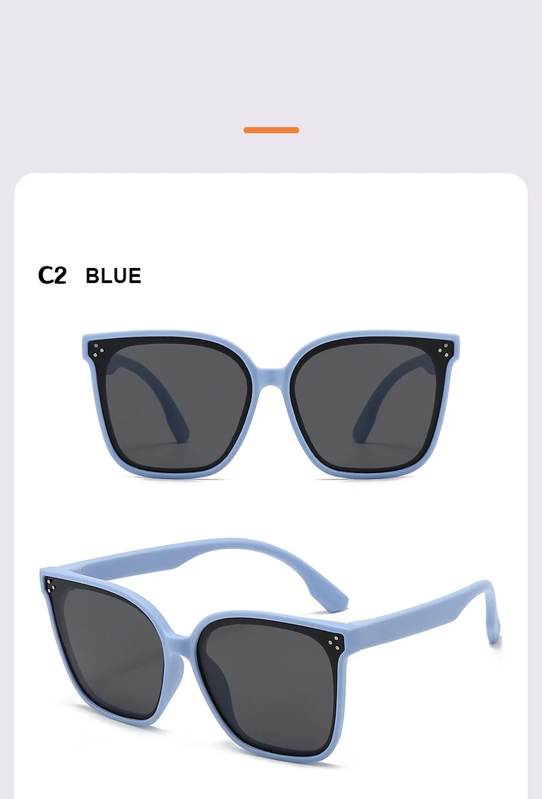 Kindersonnenbrille, großer Rahmen, modischer Sonnenschutz, Anti-Ultraviolett-Silikon, polarisierte Kinderbrille 23048 23048 – Detail 10