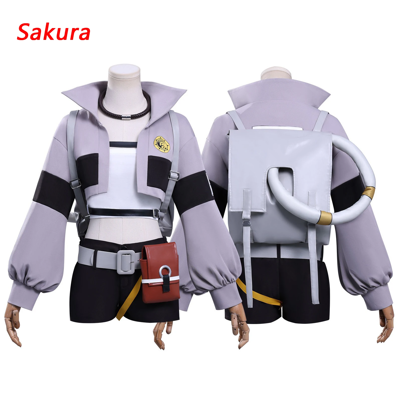 

Anime Gachiakuta Riyo Reaper Cosplay Costume Uniform Choker Akuta Cleaners Halloween Party For Women Girls Carnival Props