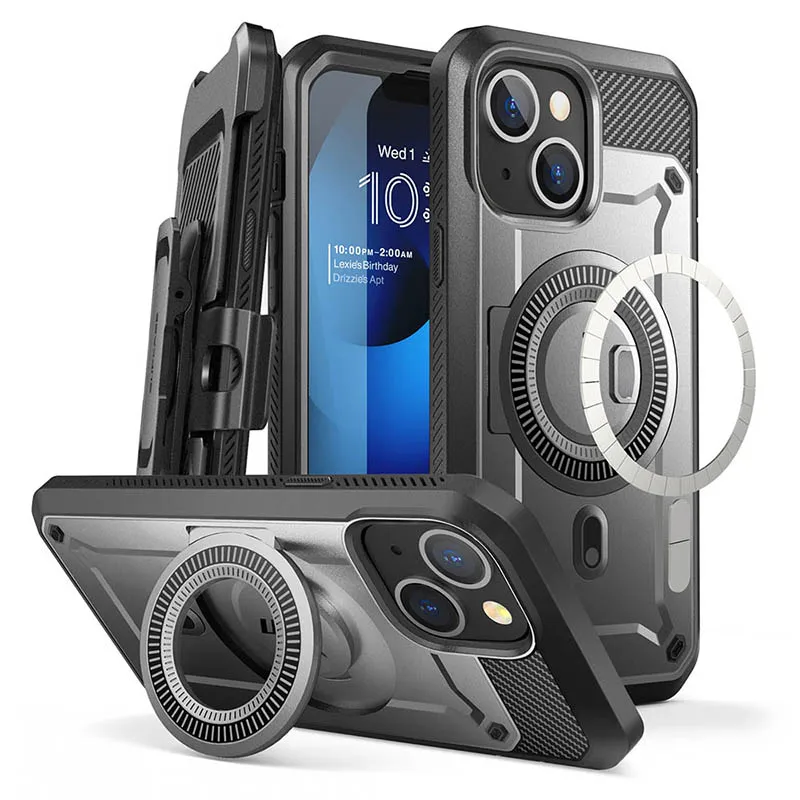 For iPhone 14 Plus Case 6.7“ 2022 SUPCASE UB Pro Mag Full Body Rugged Case with Built-in Screen Protector Kickstand Belt-Clip