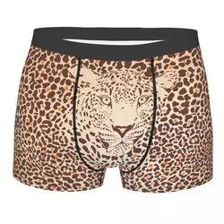 Custom Novelty Tropical Wild Animal Leopard Skin Leather Texture Boxers Shorts Panties Men's Underpants Stretch Briefs Underwear