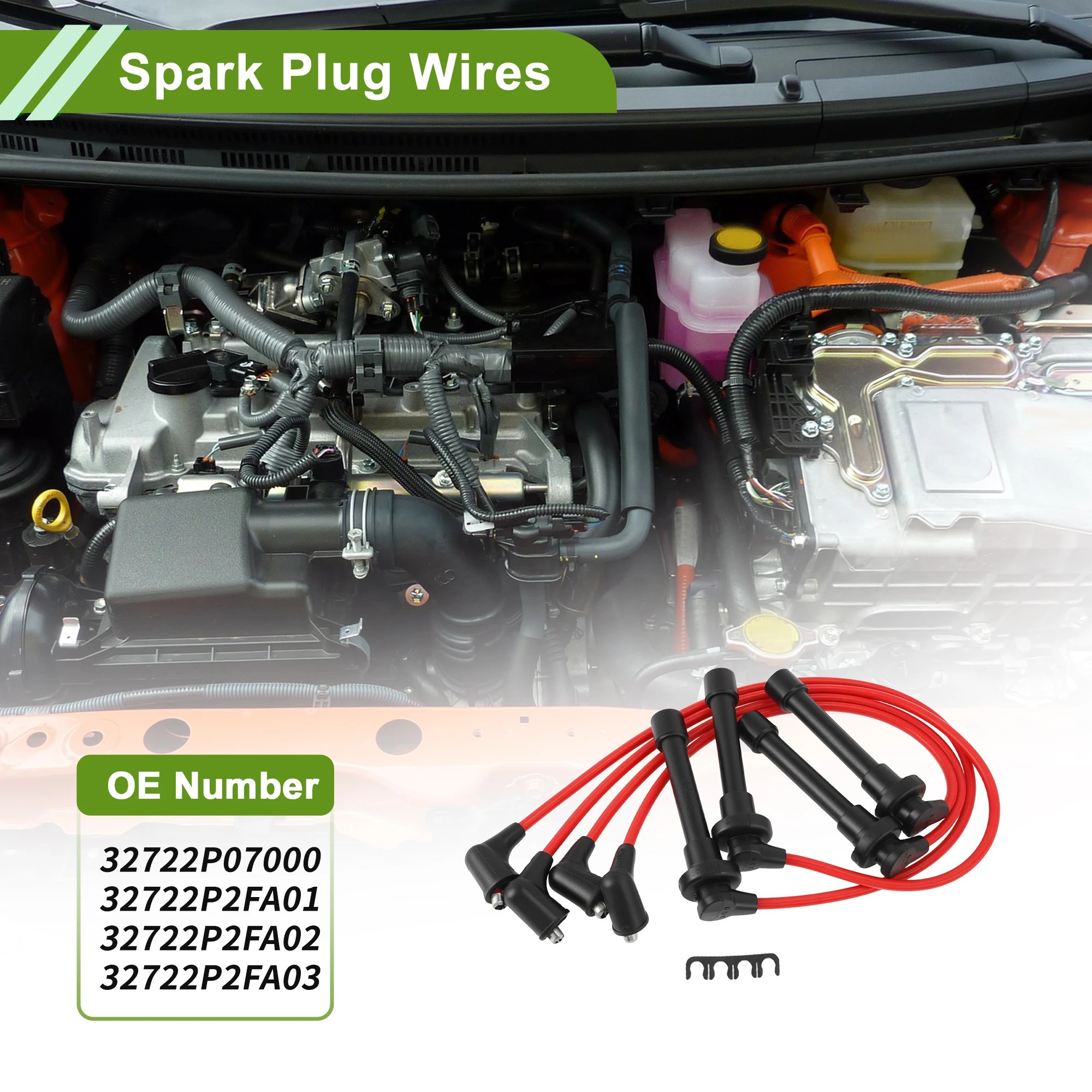 UXCELL 32722P07000 Ignition Spark Plug Wires for Honda Accord DX 2.3L 1998-2002