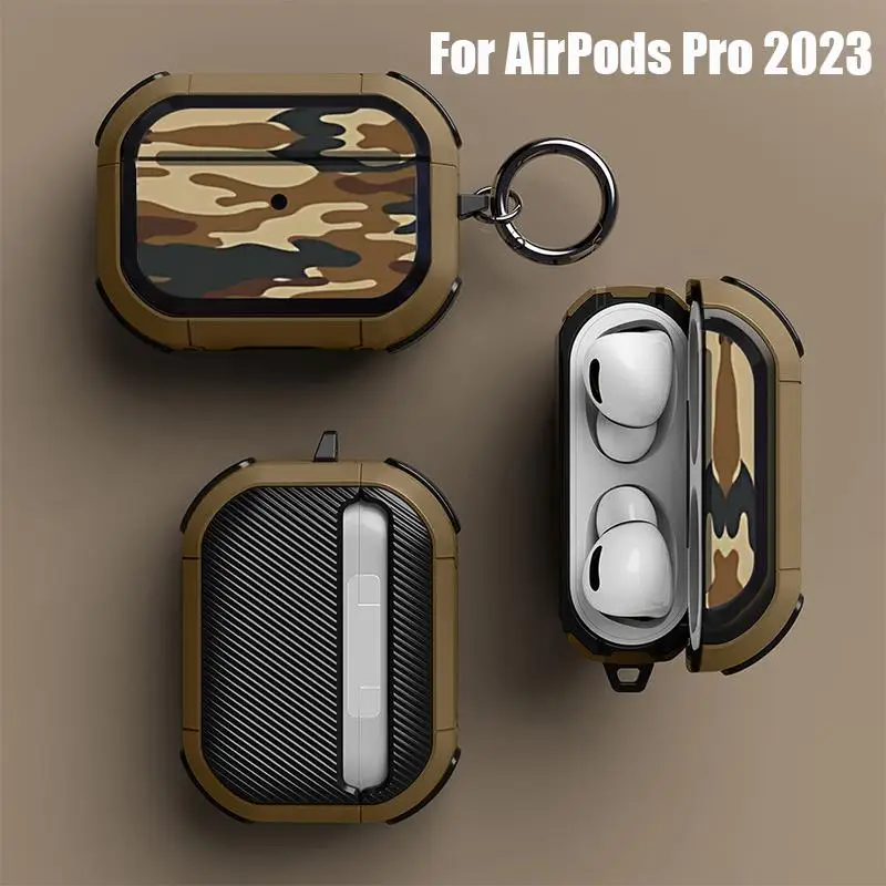 

Camouflage Armor Silicone Cover For Airpods Pro 2023 Case For AirPods Pro 2 2nd Cases For AirPods Pro 3 2 1 Generation Fundas