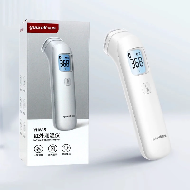 

YUWELL YHW-5 Цифровой термометр Инфракрасный бесконтактный термометр Бесконтактный пистолет для лба Высокоточный медицинский дом на лбу