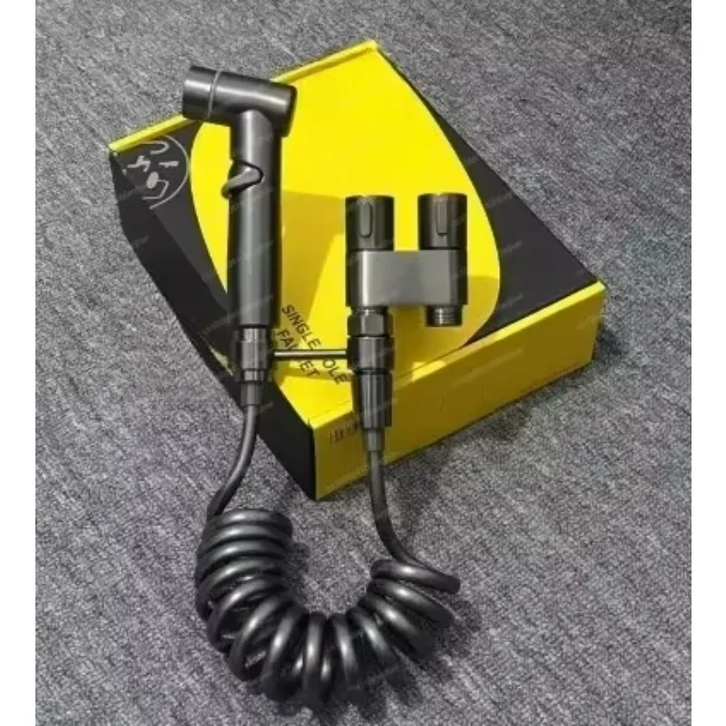 

Stainless Steel Household Toilet Spray Gun One in Two Out Toilet Significant Other Toilet Triangle Valve Booster Nozzle Flusher