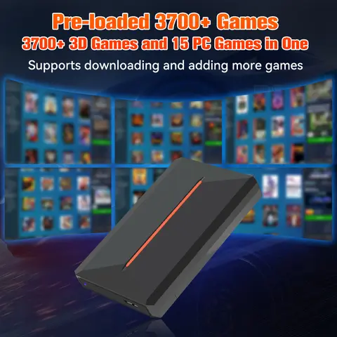 3760+ 3D/AAA-spel för PS4/PS3/PS2/Switch/WII/WIIU/N64/DC etc. Bärbar 500 GB extern spelhårddisk från Launchbox för Windows PC 10 best sales mini-PS2 - №5
