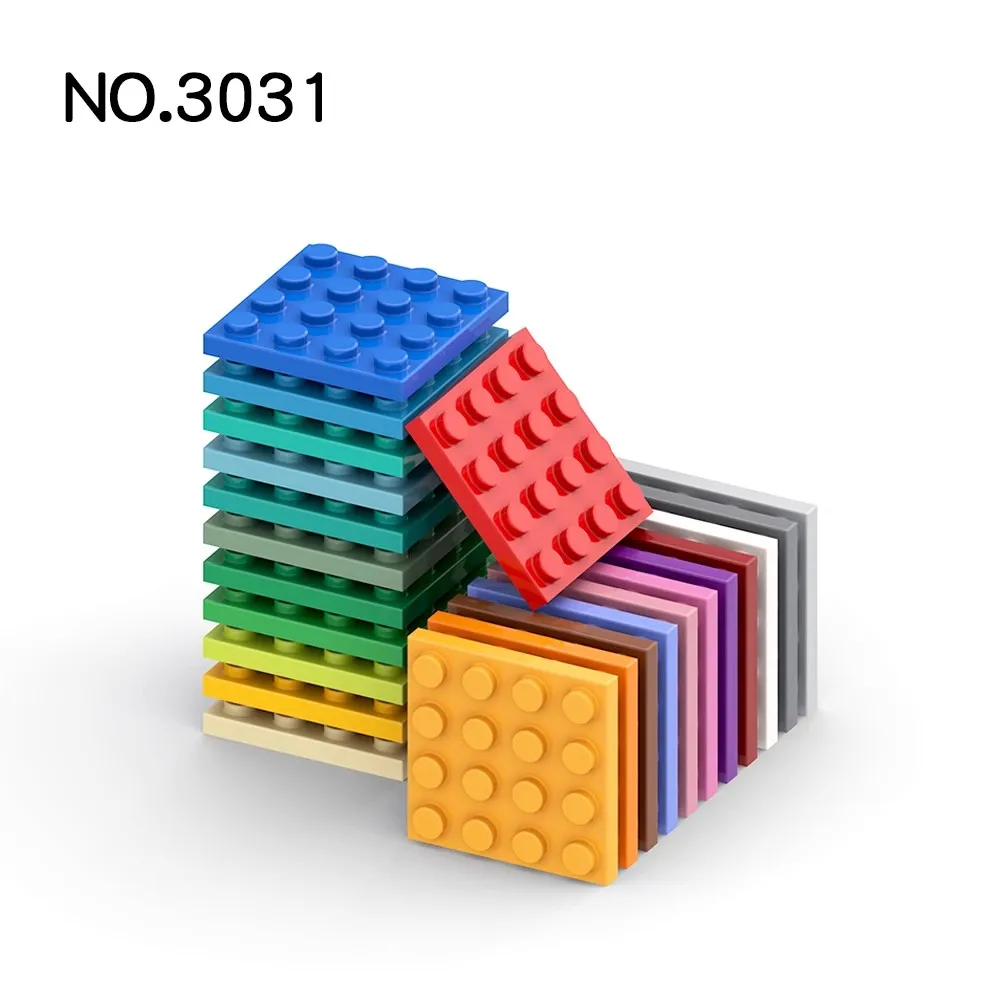 20Pcs MOC Parts 3031 Plate 4 x 4 Compatible Bricks DIY Assmble Building Blocks Particle Kids Puzzle Brain Toy Birthday Gift