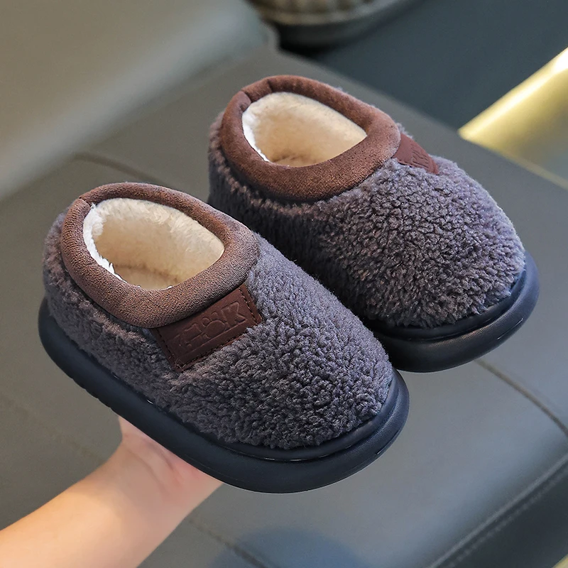 

Детские сумки и тапочки, простые и повседневные для мальчиков и девочек зимой, теплая и удобная домашняя обувь для дома.