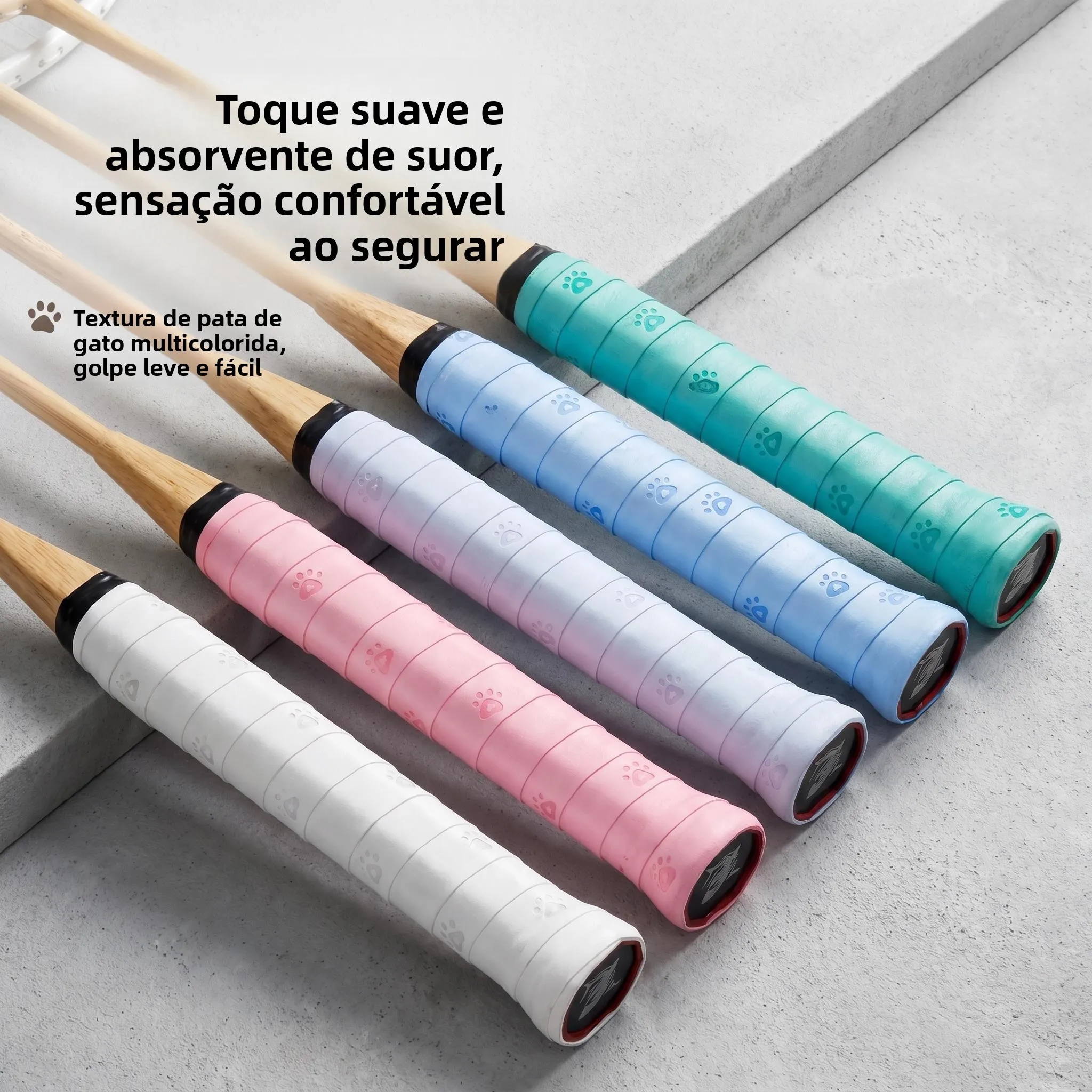 nova-fita-de-punho-para-raquete-de-badminton-e-tenis-absorvente-de-suor-antiderrapante-com-design-de-pata-de-gato-especia