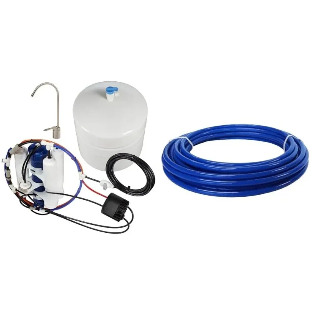 ترشيح تحت الحوض والكونترتوب - نظام التناضح العكسي الارتوازي TMAFC-ERP Artesian، نسبة نفايات 1:1، كربون حفاز 8.5 بوصة