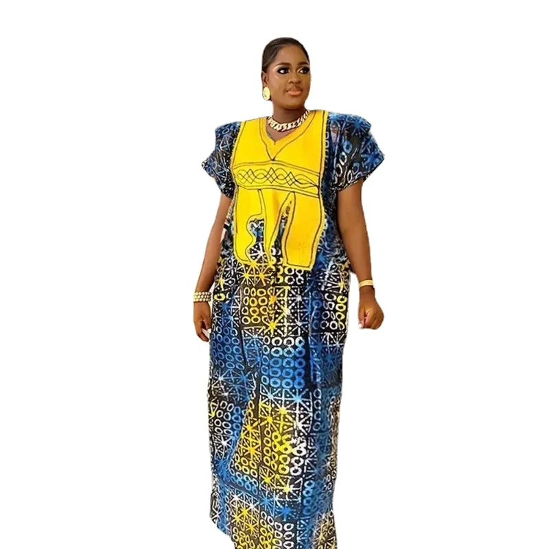 

2023 African Dresses for Women Traditional Africa Clothing Dashiki Ankara Outfits Gown Abayas Robe Muslim Kaftan Maxi Long Dress