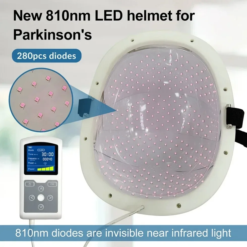 Zjkc Leidde Hersengolfhelm Migraine Hoofdpijn Verlichting Fotobiomodulatie 810nm Lichttherapie Parkinson Autisme Depressie Angst