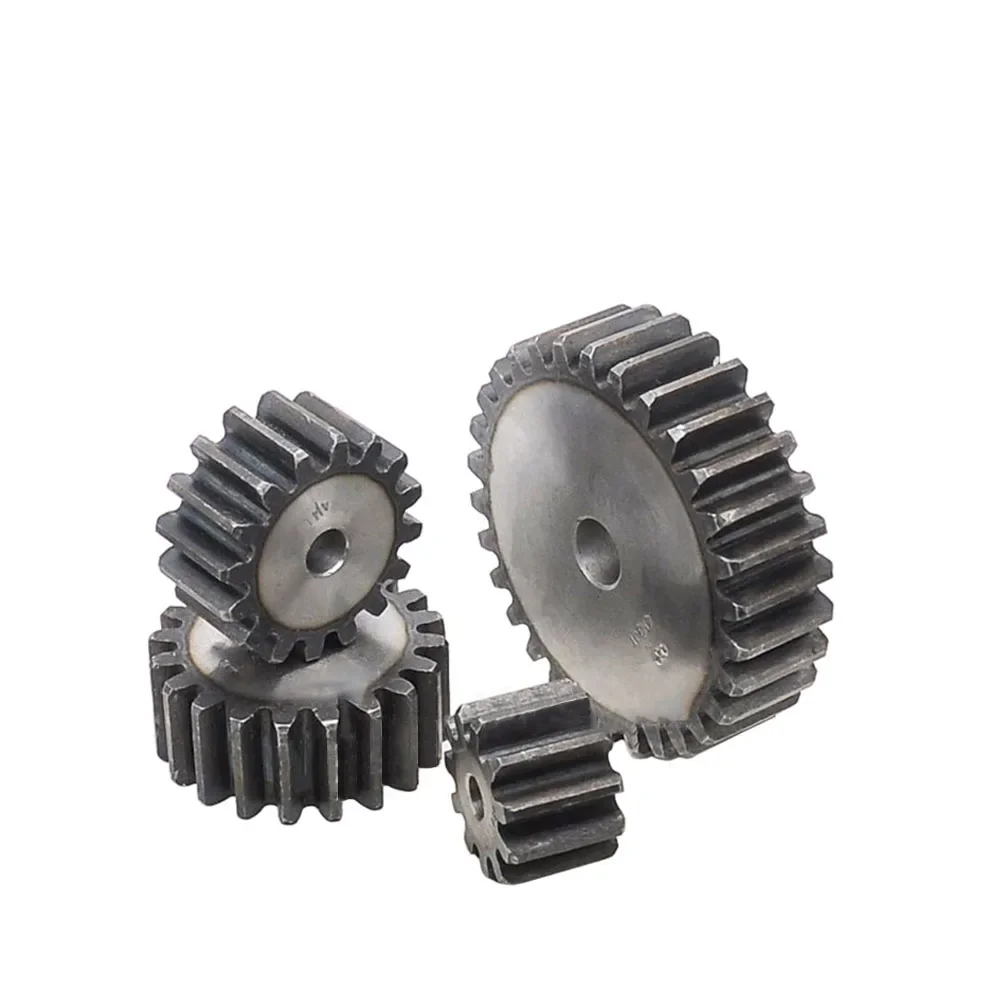 1Pcs Spur Gear 4M-10~20Tooth OD48~88mm Metal Mechanical Pinion Gear 45# Steel Flat Cylindrical Motor Tramission Gears