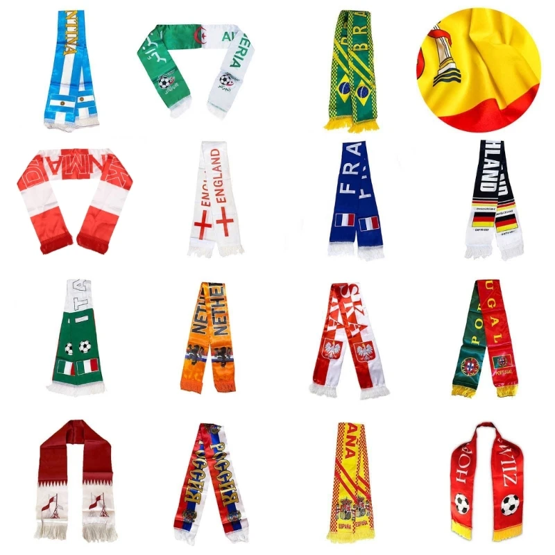 National Team Scarf Soccer Scarf for Men Women Gift 15 National Teams Dropshipping