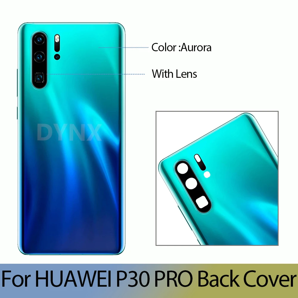 New For Huawei P30 Pro VOG-L29 VOG-L09 Battery Cover Rear Door Housing Panel Case Camera Lens Parts P30Pro Battery Cover