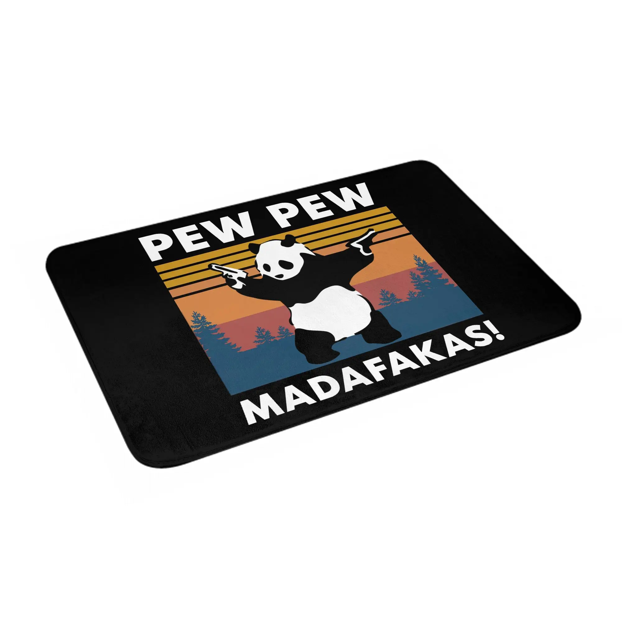 Pew Pew Madafakas  Panda Front Door Mat Anti-Slip Outdoor Waterproof  Doormat Kitchen Balcony Entrance Rug Carpet