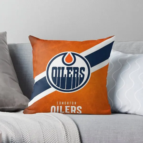 Oilers City  Printing Throw Pillow Cover Car Fashion Case Home Bed Cushion Office Comfort Square Pillows not include One Side