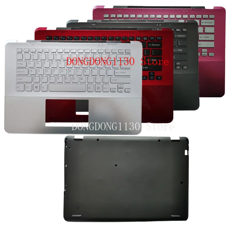 D NOVO para SONY Vaio SVF14A SVF14A15CXB SVF14A16CXB SVF14A17CXB SVF14A1A1J SVF14A18SCP SVF14A1C5E teclado dos EUA apoio para as mãos/inferior cas