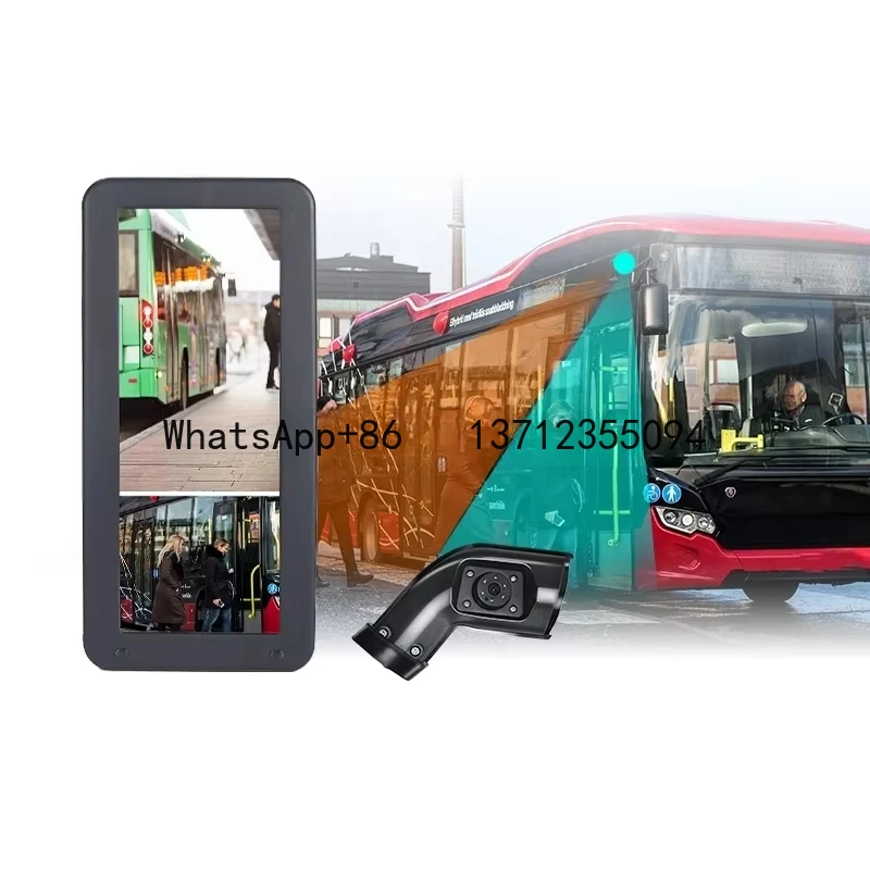 Universal 12.3 Inch Side View Electric Mirror AI blind Spot Detection 1080P DVR Recorder Truck Bus Car Monitor