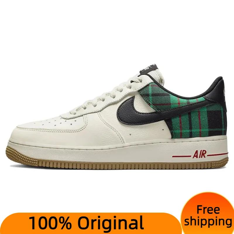 

Nike Air Force 1 Low '07 LX Plaid Pale Ivory Stadium Green Sneakers shoes With Original Box