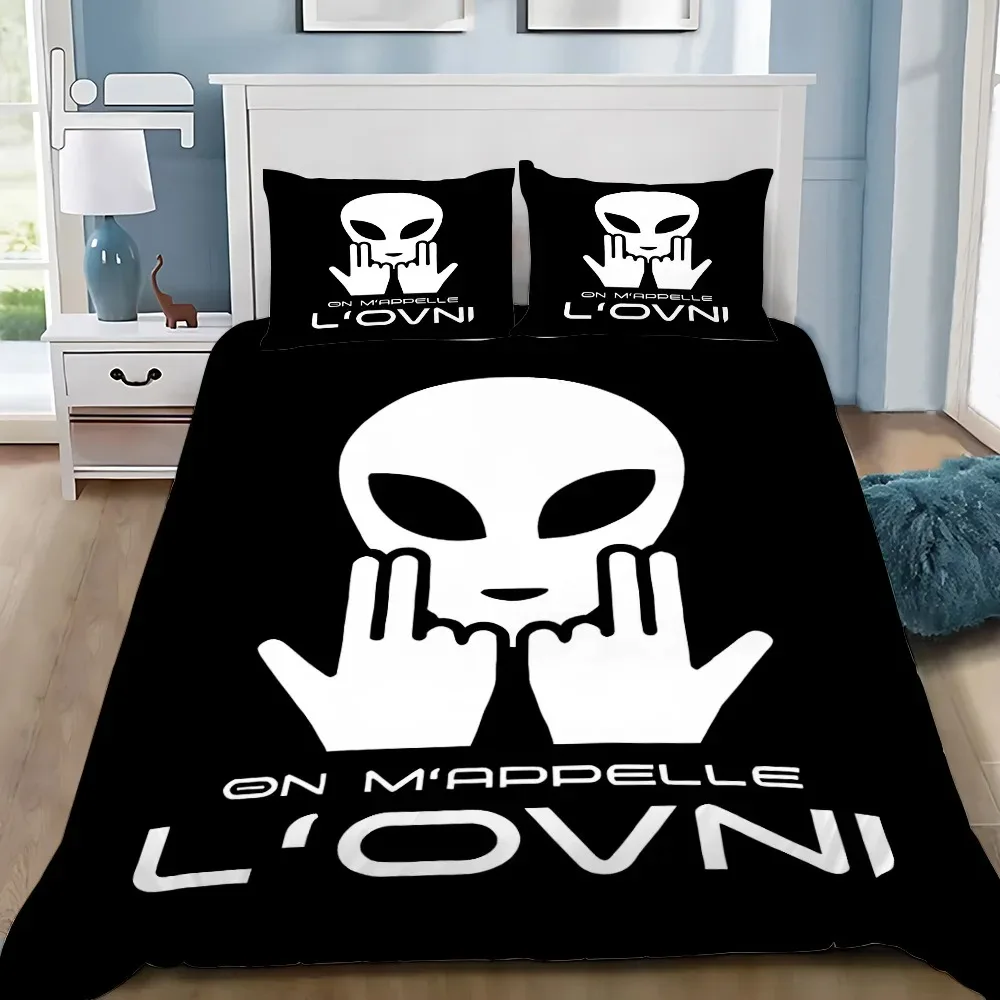 Conjunto de cama JuL Singer, Jul C'est Pas Des Lol Capa de edredão com estampa 3D Capa de edredão Fronha Twin Queen Size Presente de aniversário