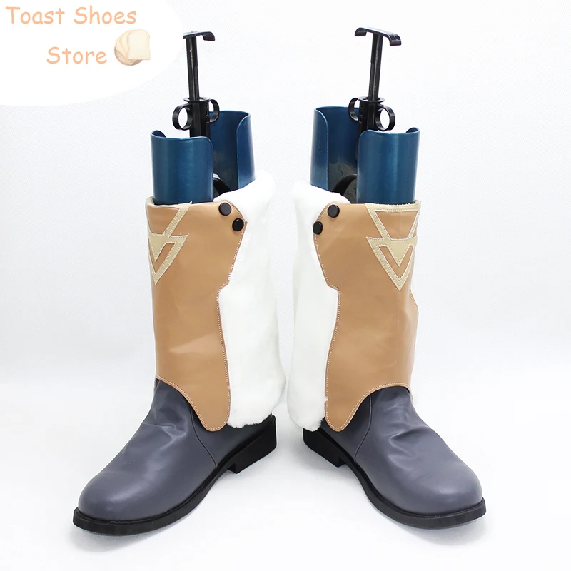 Ange katrina cosplay sapatos vtuber cosplay adereços sapatos de couro do plutônio botas de halloween traje prop