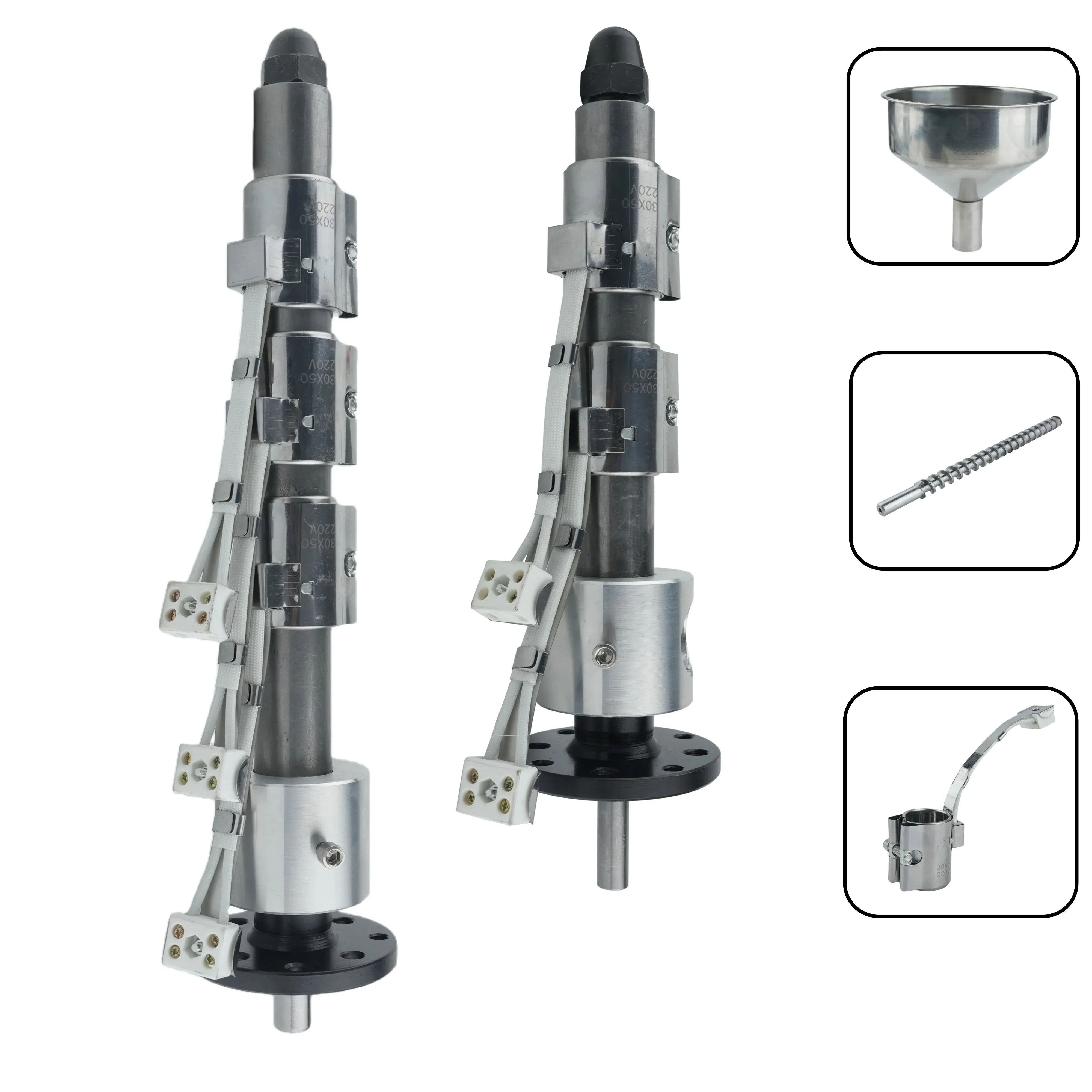 

16mm and 20mm screw and barrel with flange for Small Extruder Microplastic Extruder Compound Powder 3D Printer Line Desktop