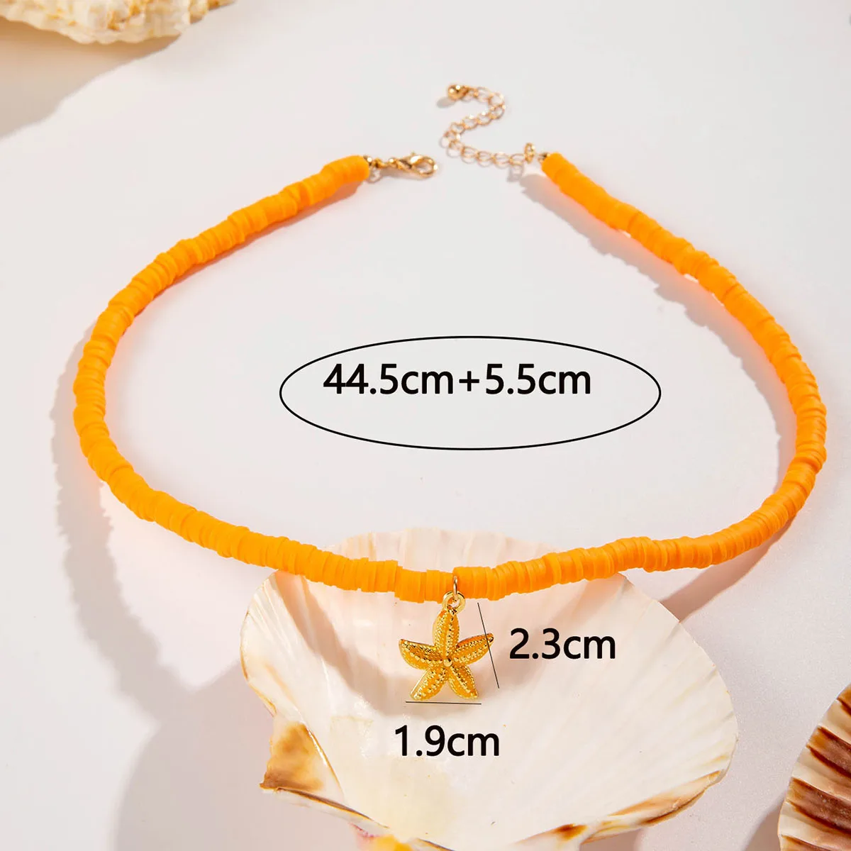 Docona Ocean Starfish Shell Pendant Necklace Flowers Heart Pearl Stone for Women Adjustable Geometric Holliday Jewelry Gifts