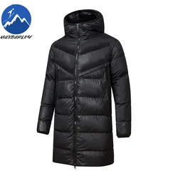2025 New Winter Jacket Men's high quality Ski Long Glossy Waterproof Warm Parka Male Fashion Thickened Down Cotton Padded Coat
