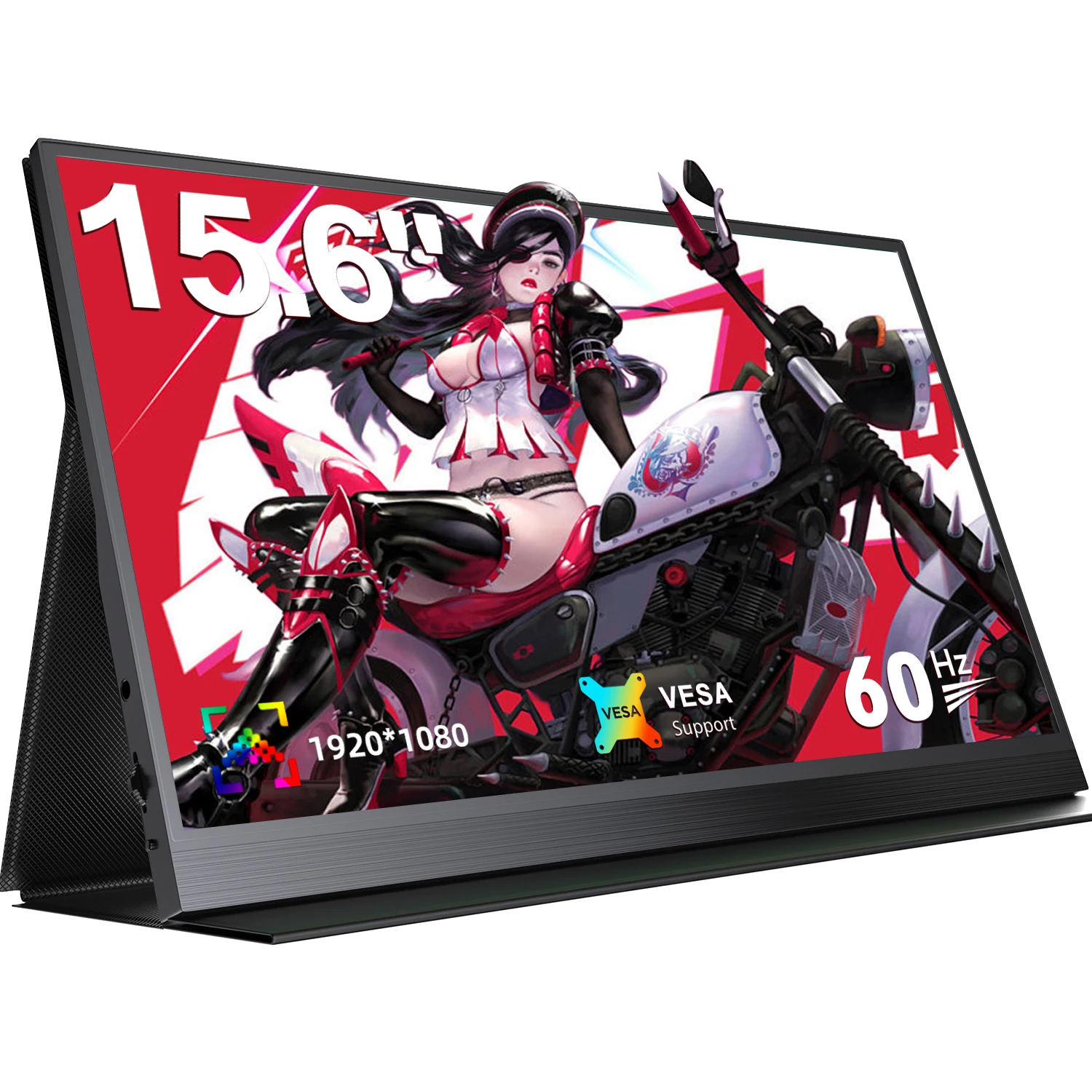 15,6-дюймовый портативный монитор 1080P для ноутбука, телефона, 100% sRGB, USB C, HDMI, внешний второй дисплей для путешествий, компьютерный экран с VESA 15,6-дюймовый портативный монитор 1080P для ноутбука, телефона, 100% sRGB, USB C, HDMI, внешний второй дисплей для путешествий, компьютерный экран с VESA