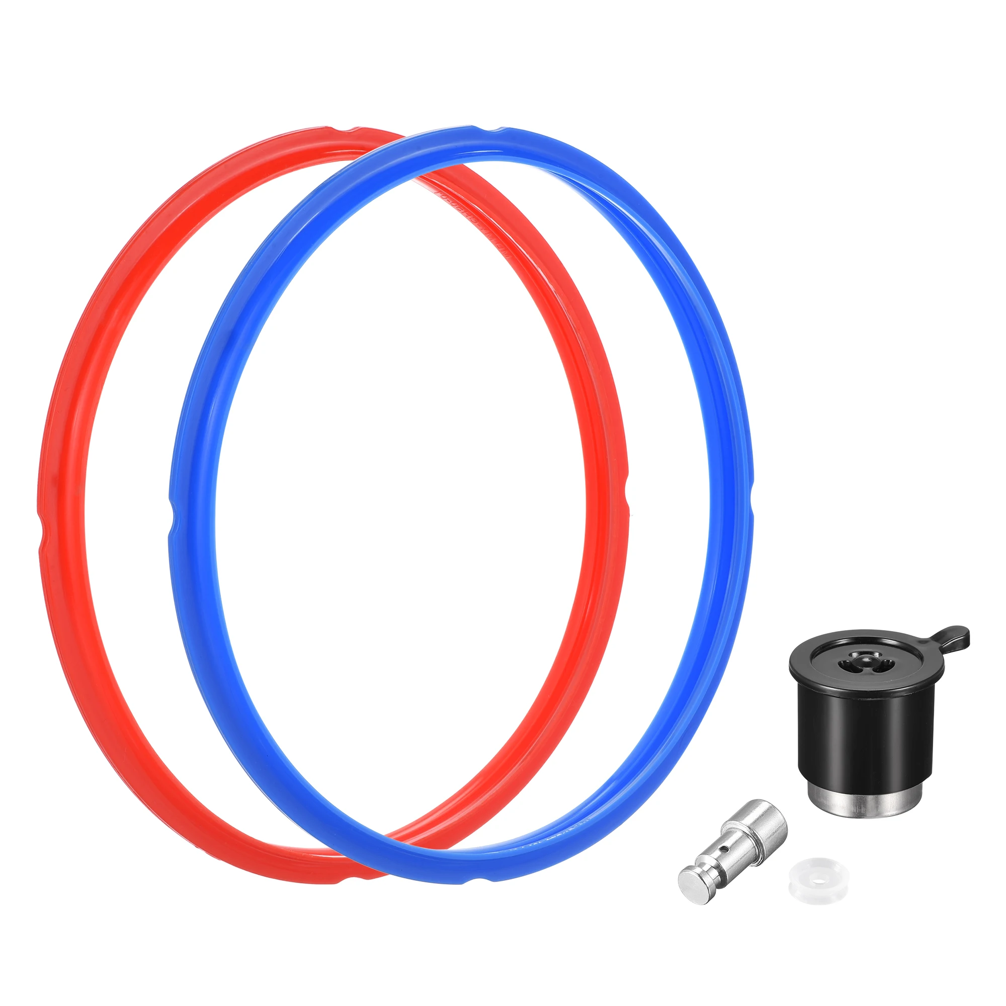 

Uxcell 5 or 6 Quart Sealing Ring with Float Valve Seal and Steam Release Valve for Electric Cooker Red Blue 1 Set