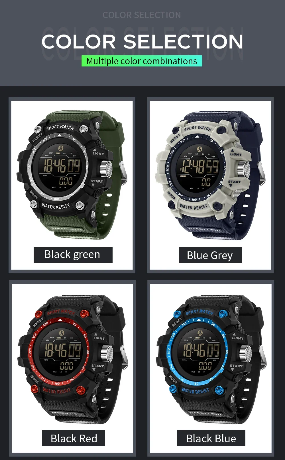 Jam Tangan Elektronik Pria Mewah Baru SANDA 2192 Jam Tangan Elektronik Pria Olahraga Multifungsi Tahan Air LED Tanggal Hitung Mundur