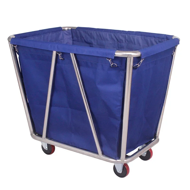 Linen Trolley Hotel Guest Room Service Trolley Stainless Steel Trolley Laundry Dry Cleaner