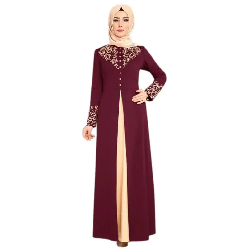 Robe longue musulmane pour femmes, Abaya de Dubaï, appliques de Turquie, élégante et à la mode