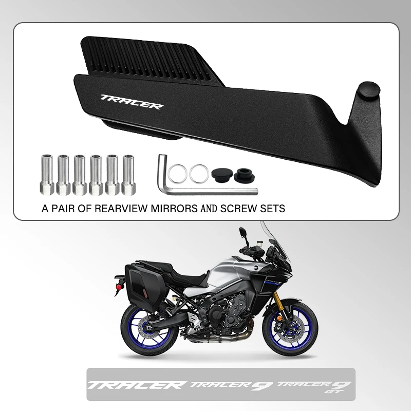 Track Certified Wide-angle Motorcycle Fixed Wind Wing Rearview Mirror For YAMAHA TRACER 9 GT 9GT 900 700 Tracer9 Tracer9GT