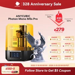 ANYCUBIC Photon Mono M5s Pro Stampante 3D Mono MSLA 14K stampante 3D in resina LCD da 10.1 ''velocità fino a 150 mm/h dimensioni di stampa 223*127*200mm