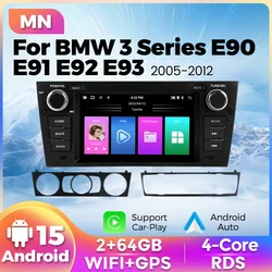 Navifly Carplay Android Car Radio For BMW 3 Series E90 E91 E92 2006-2011 Multimedia Video Player GPS Navigation 2Din Head Unit