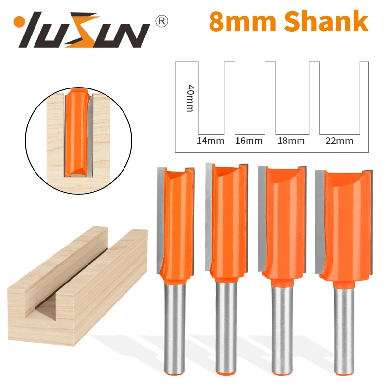 YUSUN 8MM Shank Straight Bit Router Bit Woodworking Milling Cutter For Wood Bit Face Mill