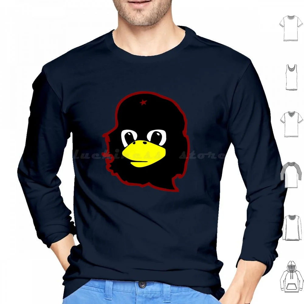 Linux Tux Penguin Che Guevara Guerilla Hoodies Long Sleeve Linux Tux Penguin Che Che Guevara Guerilla Tux Linux Pc