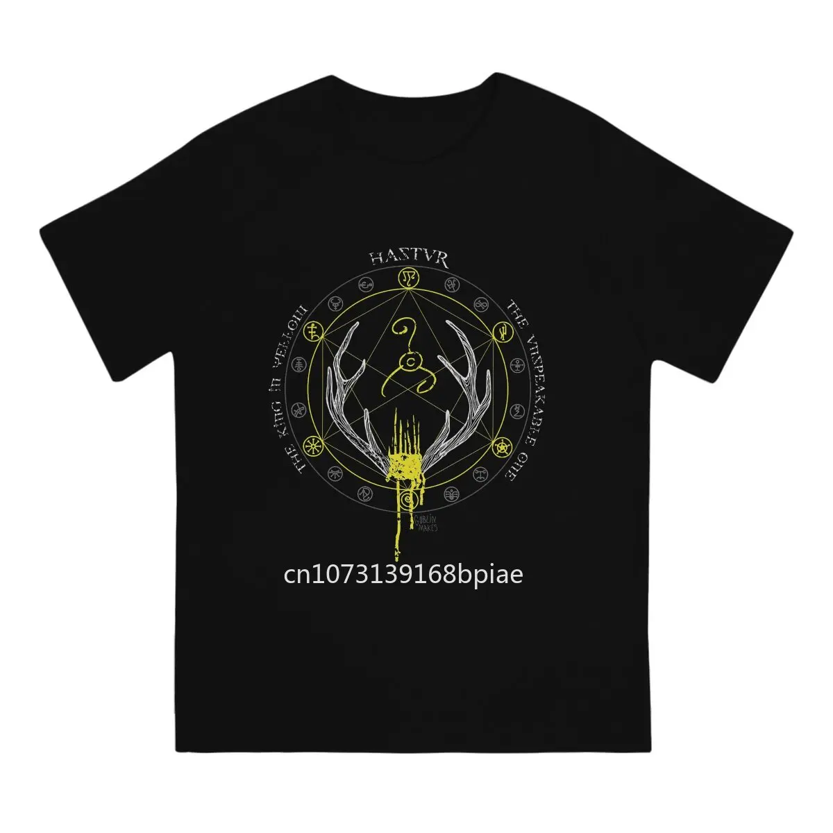 Men's Hastur Icon T Shirt Howard Phillips Lovecraft Hastur Cotton Clothing Leisure Short Sleeve Crewneck Tees New T-Shirts