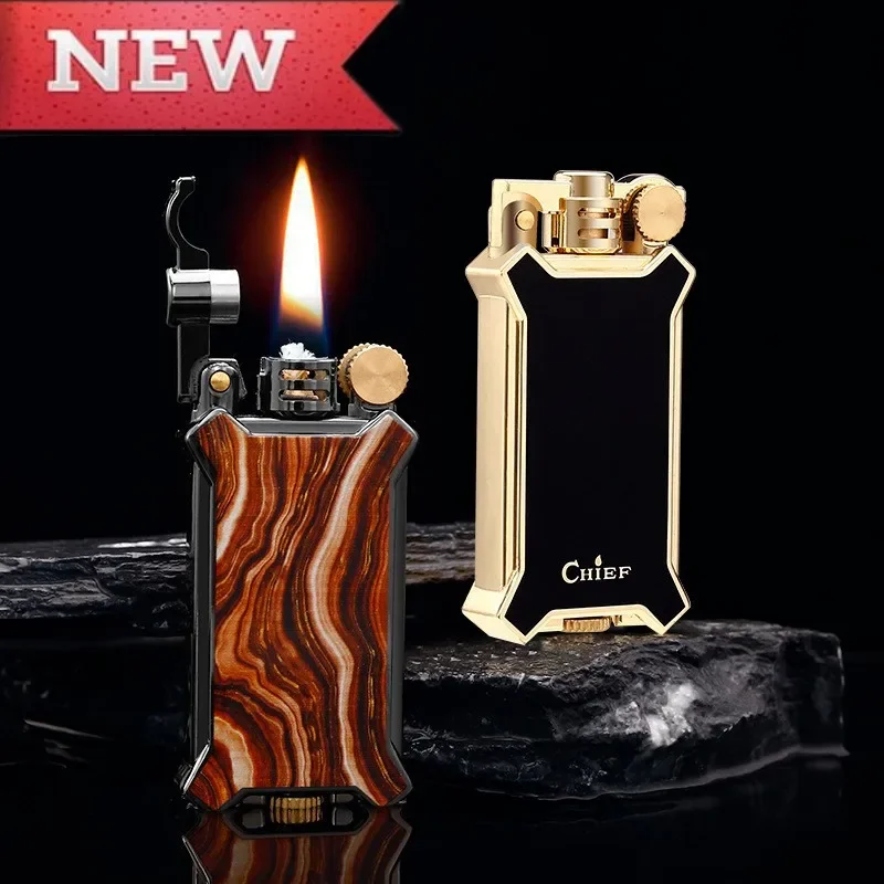 

2023 New Metal Resin Craft Kerosene Lighter Open Flame Sand Wheel Ignition Portable Men's Exclusive High-End Creative Gifts