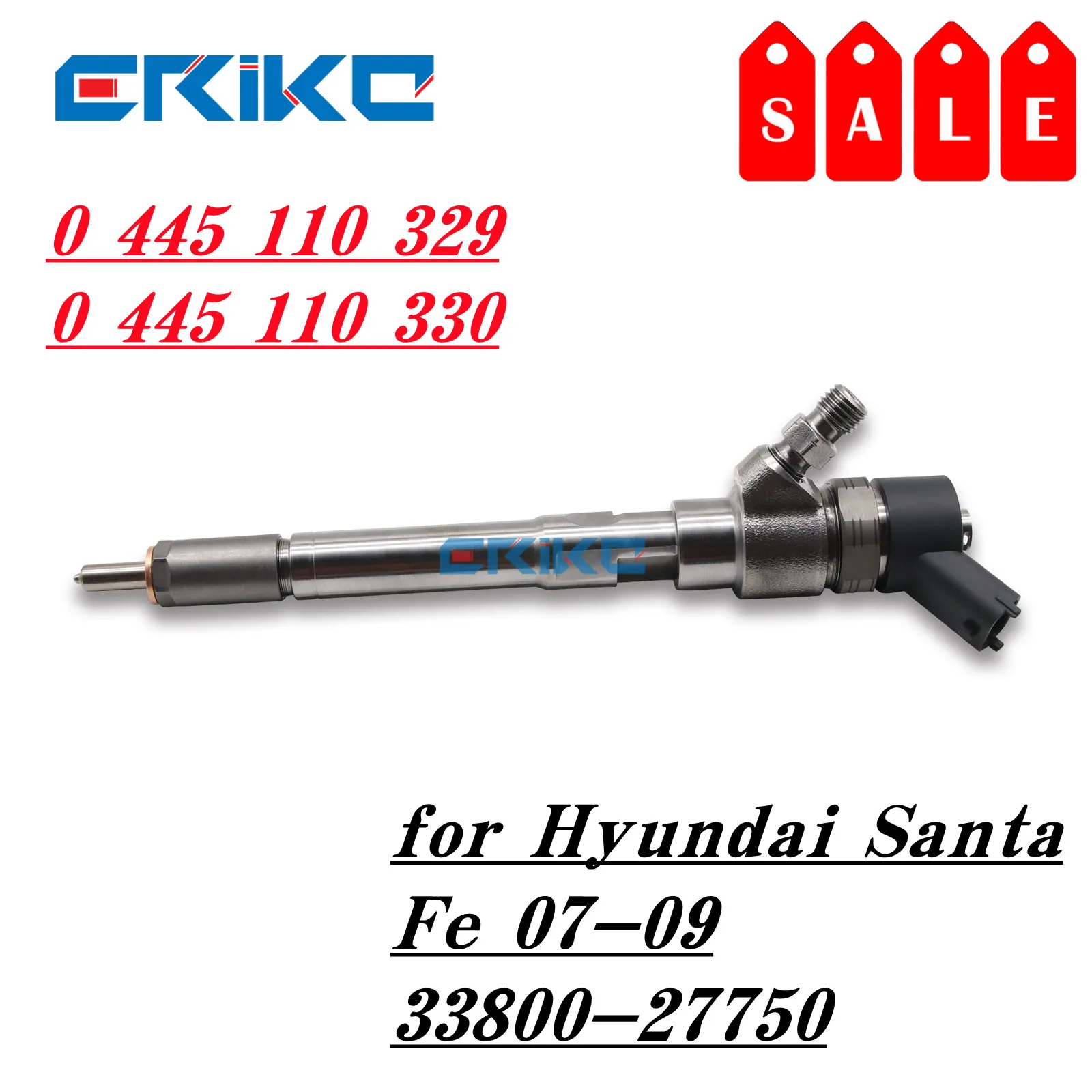 ERIKC 0445110329 0445110330 Common Rail Injector 0 445 110 329 0 445 110 330 for Hyundai Santa Fe 07-09 33800-27750