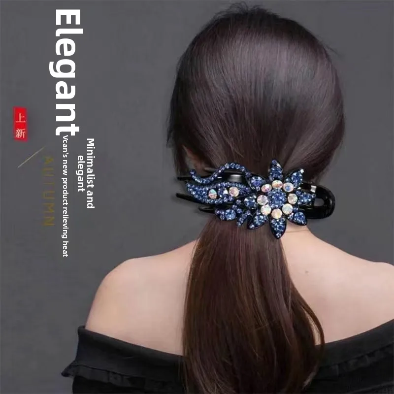 

Korean version of high-end rhinestone duck bill clip mother hair accessories fashion shark clip back head hair reel jewelry