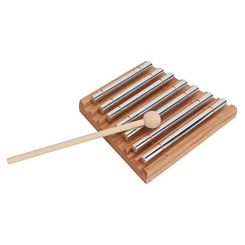 6A-7-Tone Handbell Percussion Instrument With Mallets, Handbells For Classroom Meditation Yoga