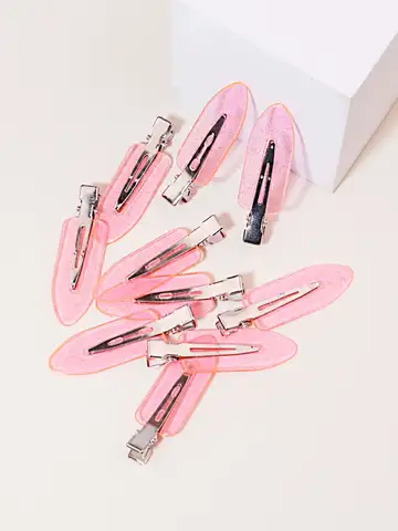 10pcs seamless fashion girl transparent hair clips, makeup facial accessory clips styling hair clips Special for real hair wigs