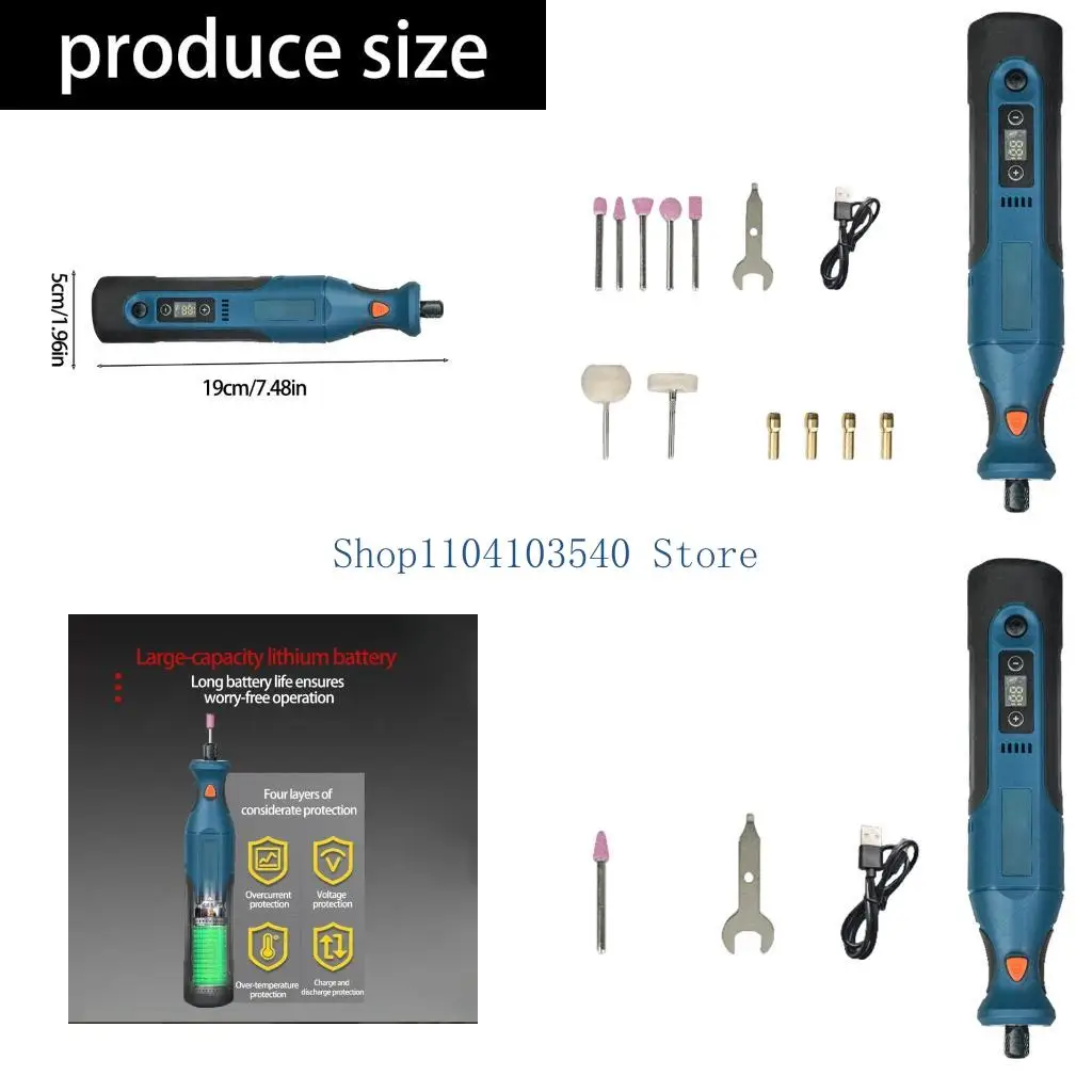 

02DC Multi Functional Rotary Tool Set For Crafting Woodworking Metalworking DIY Tasks