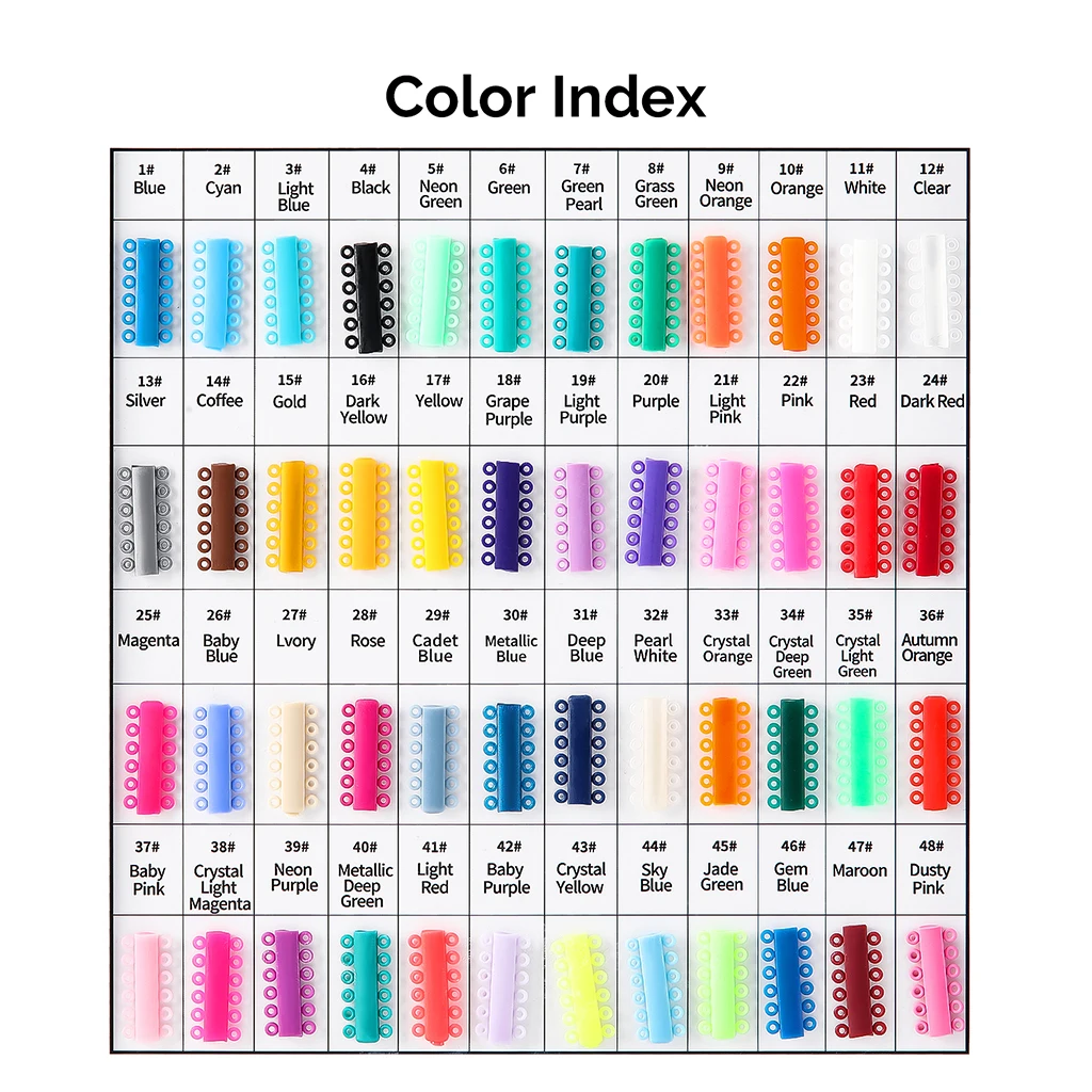 1040 Stück/Packung AZDENT Dental Kieferorthopädische Elastische Ligaturen Bänder Ligationsringe 48 Farben Zahnmedizinische Materialien – Detail 1