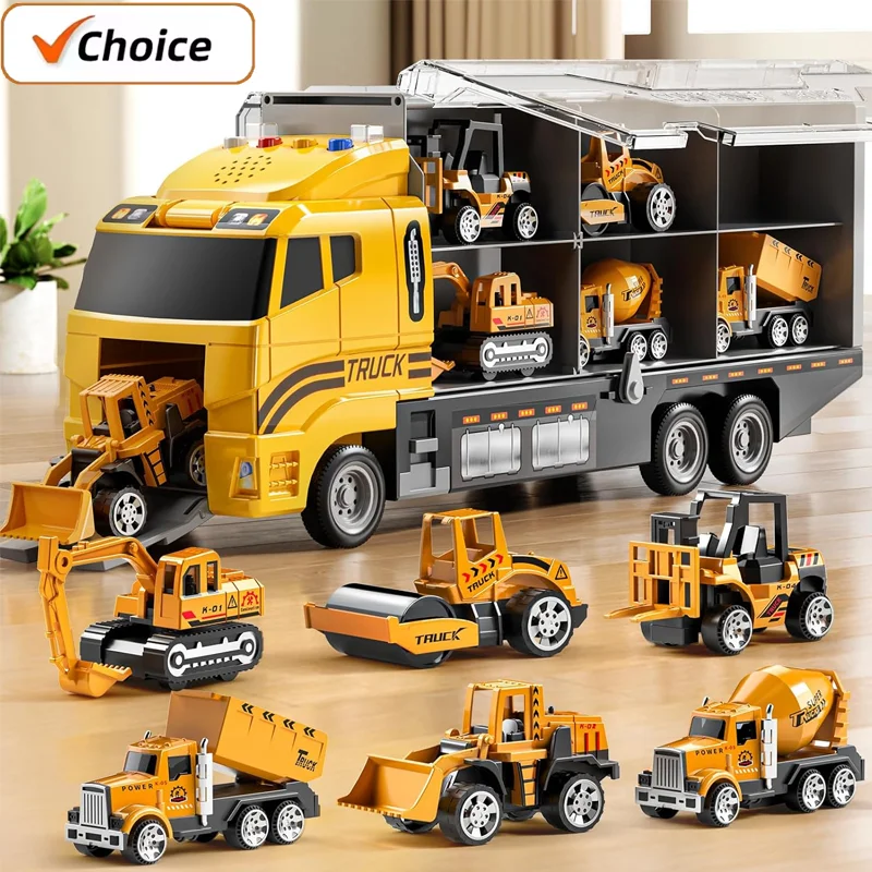 

Baby Boy Engineering Truck Vehicle Toys Sets Gifts For Children, Suitable As A Birthday Gifts For Children Aged 3 To 8 Years Old