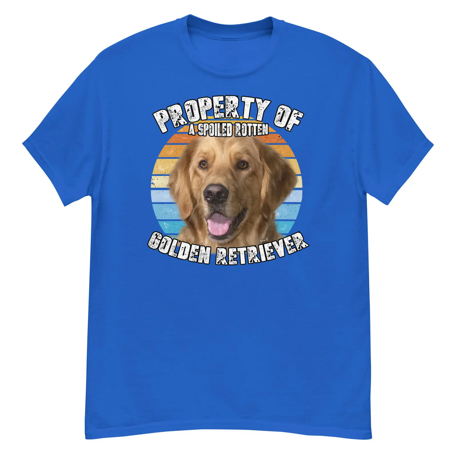 Golden Retriever Retro Property Of T Shirt